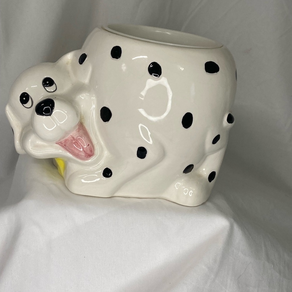 Playful Dalmatian Dog Planter
